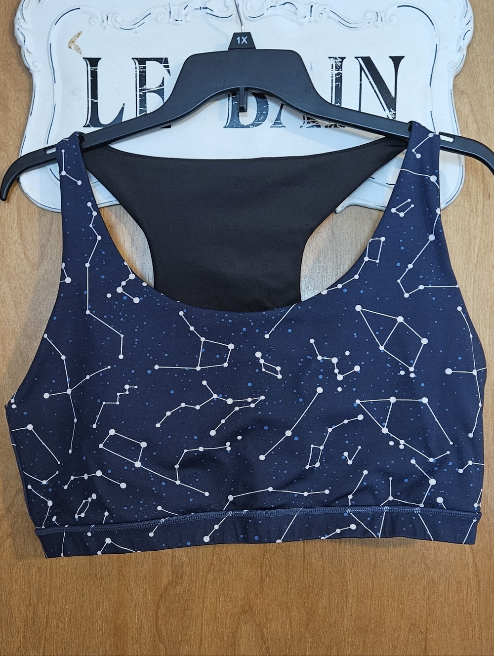 POPFLEX Navy Constellation Racerback Sports Bra
